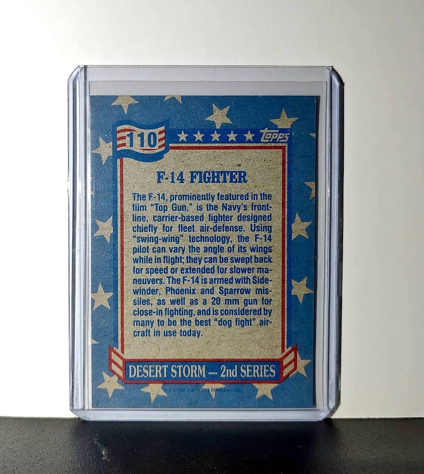 F-14 Fighter 1991 Topps Desert Storm #110 Card
