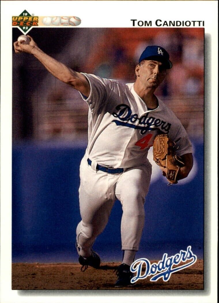 Tom Candiotti 1992 Upper Deck MLB #760 Baseball Card Los Angeles Dodgers