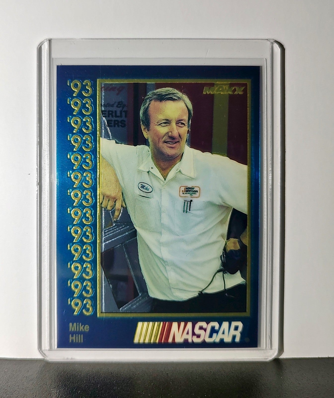 Mike Hill 1993 Maxx Premier Plus Racing #136 NASCAR Card Junior Johnson