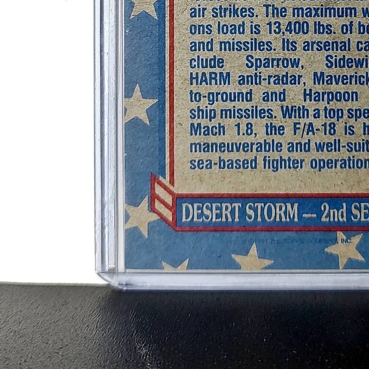 F/A-18 Fighter 1991 Topps Desert Storm #132 Card
