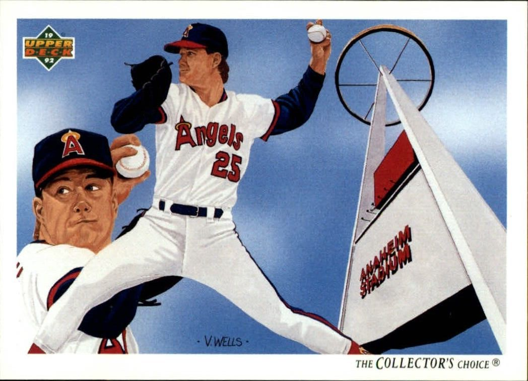 Jim Abbott 1992 Upper Deck MLB #86 Team Checklist Card California Angels
