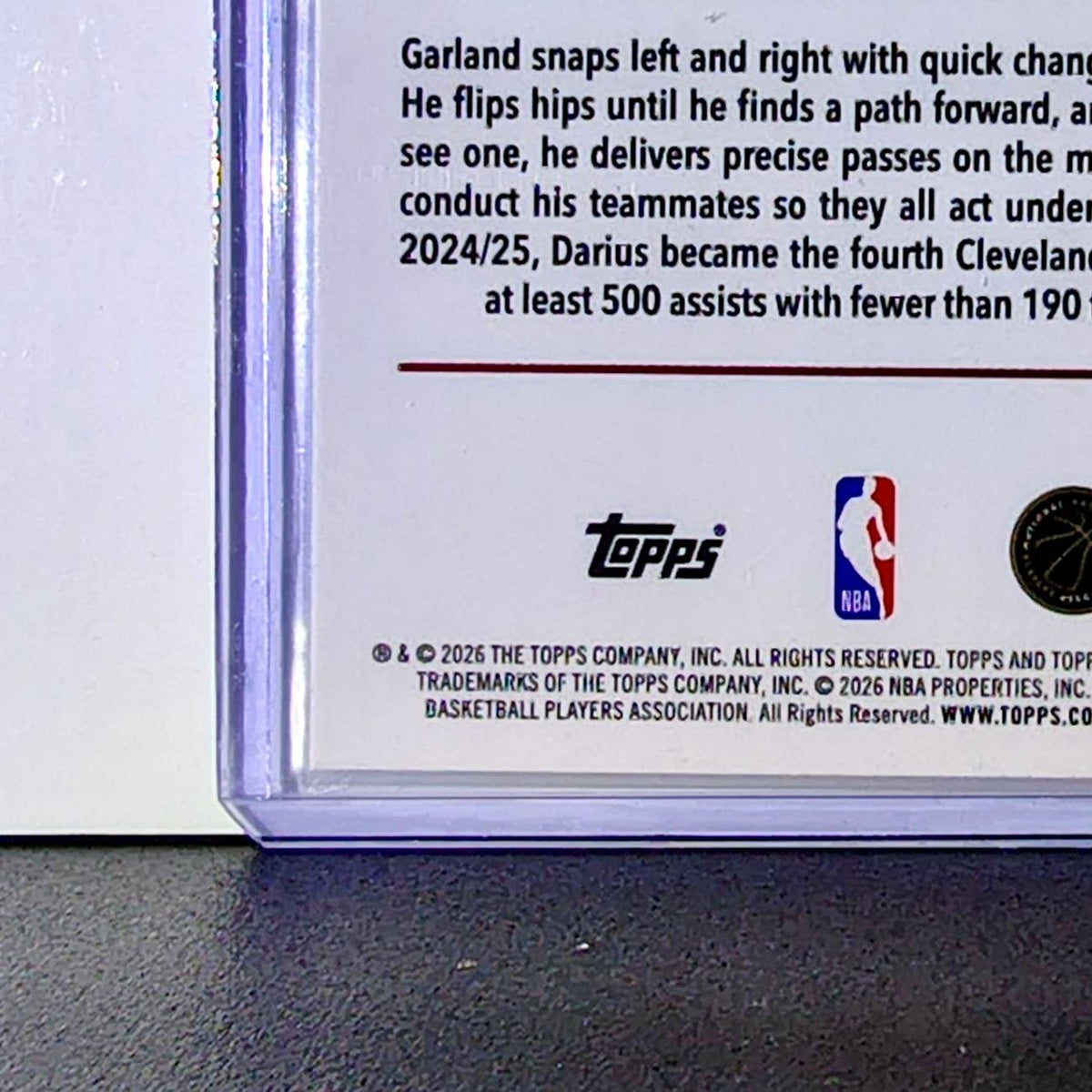 Darius Garland 2025-26 NBA Topps Chrome Update Blue Refractor 60/150 #32 Card