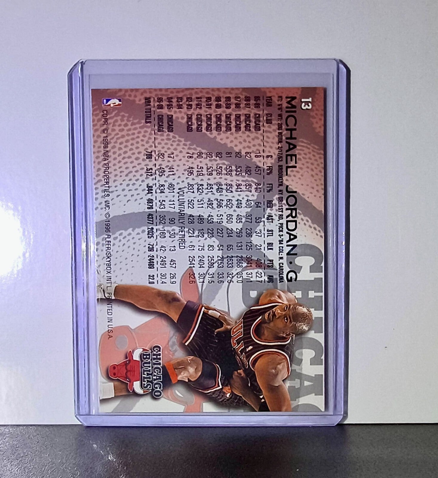 Michael Jordan 1996-97 Fleer #13 Basketball Card Chicago Bulls