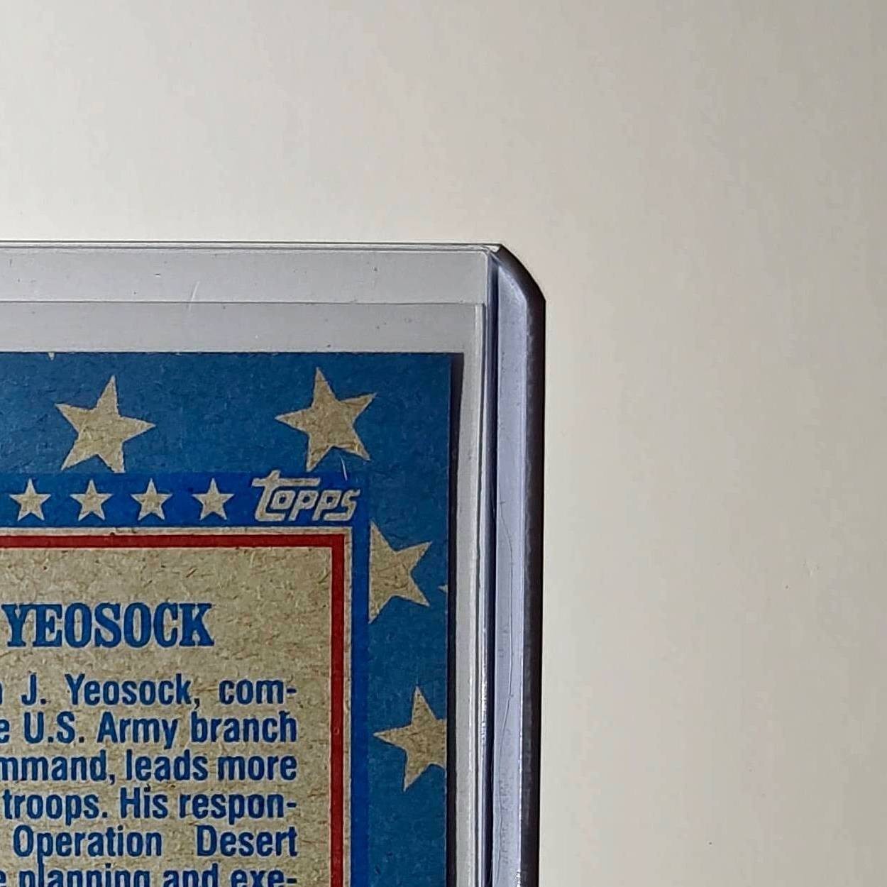 General John Yeosock 1991 Topps Desert Storm #161 Card
