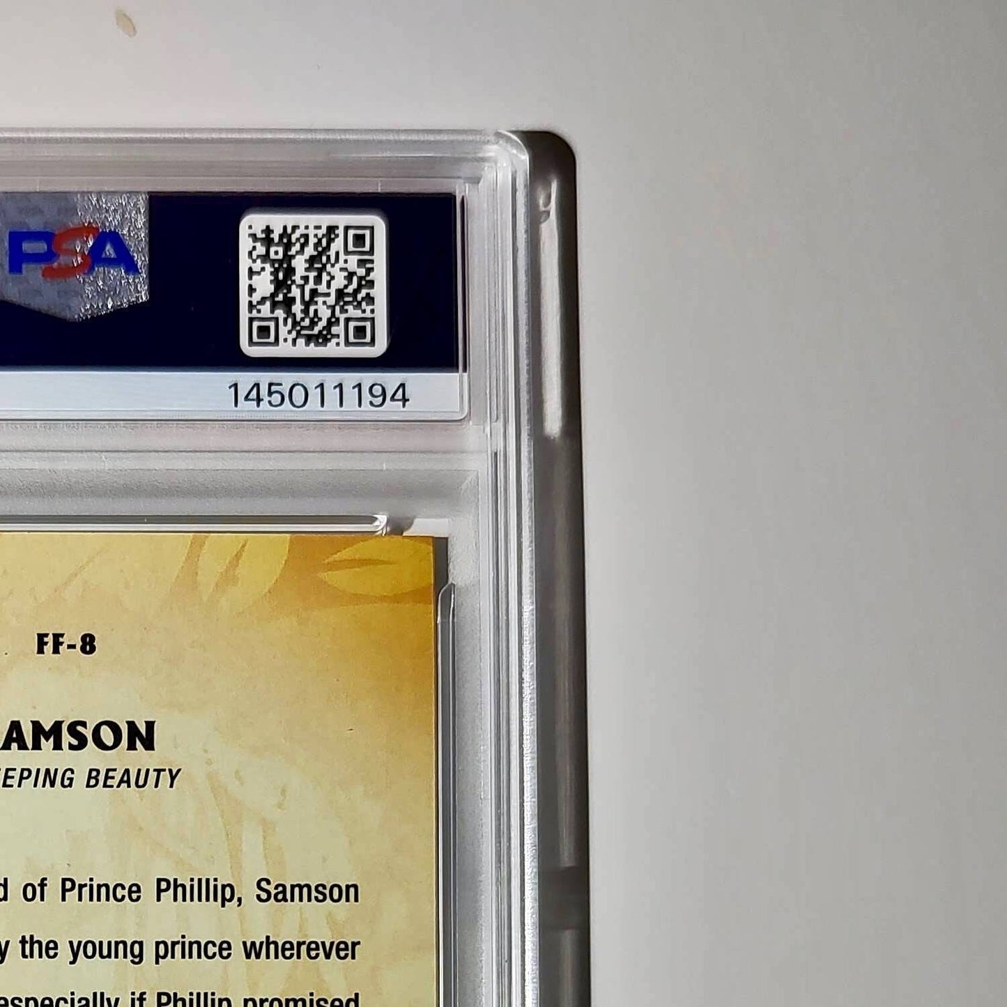 Samson 2025 Topps Disney #FF-8 Furry Friends Card Sleeping Beauty PSA 9 MT