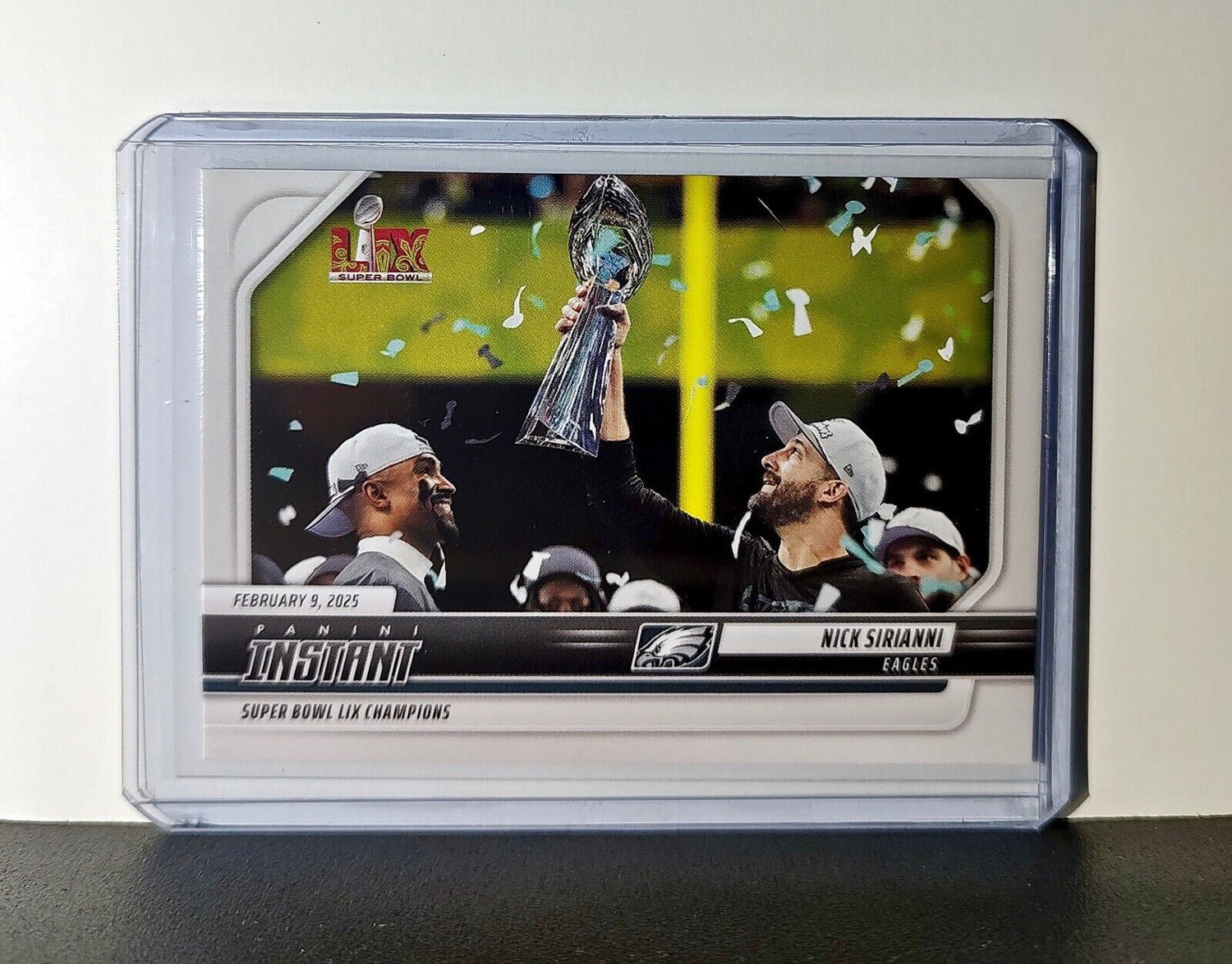 Nick Sirianni 2024 Panini Super Bowl LIX Champions NFL #36 Football Card Eagles