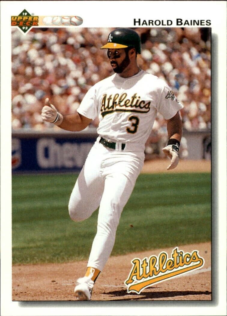Harold Baines 1992 Upper Deck MLB #158 Baseball Card Oakland Athletics