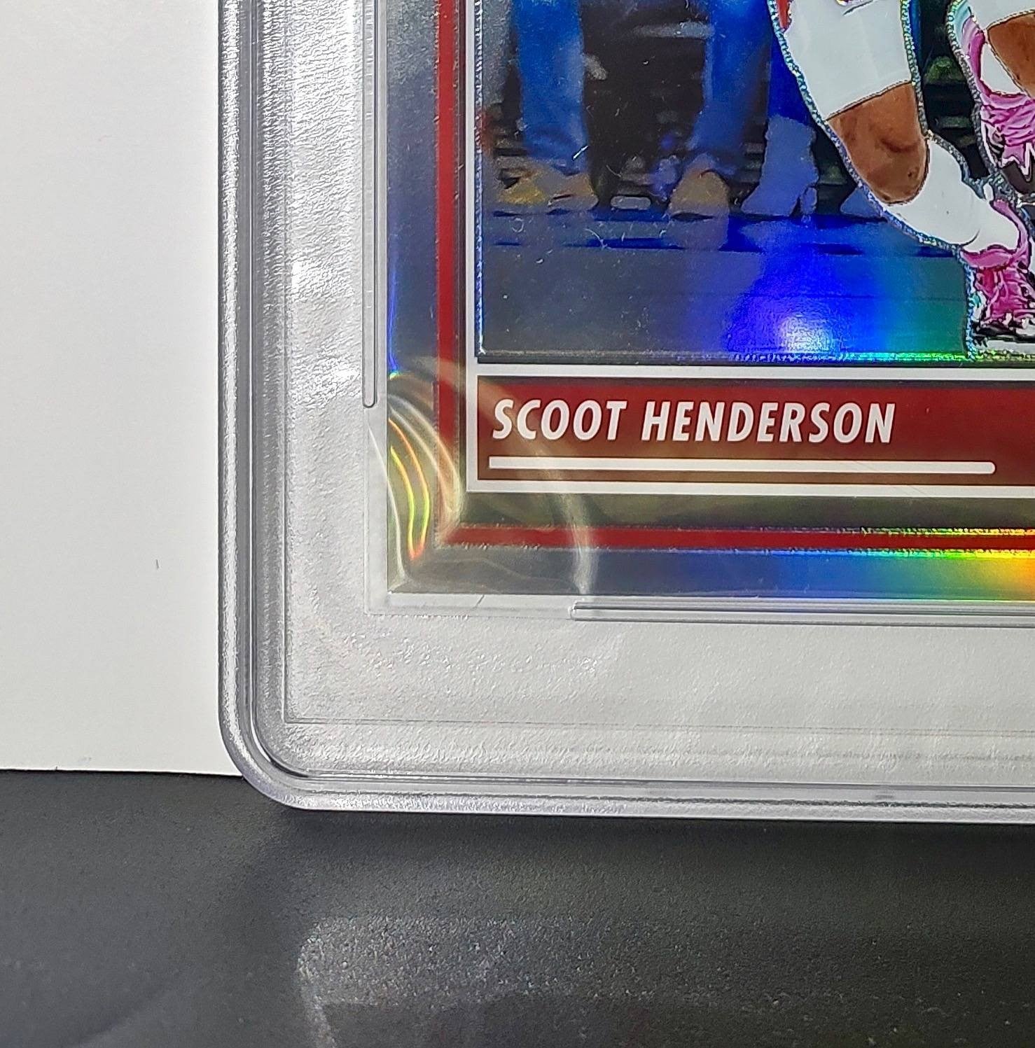 Scoot Henderson 2023 Panini Premium Stock NBA Hoops #3 Jumbo Refractor PSA 9
