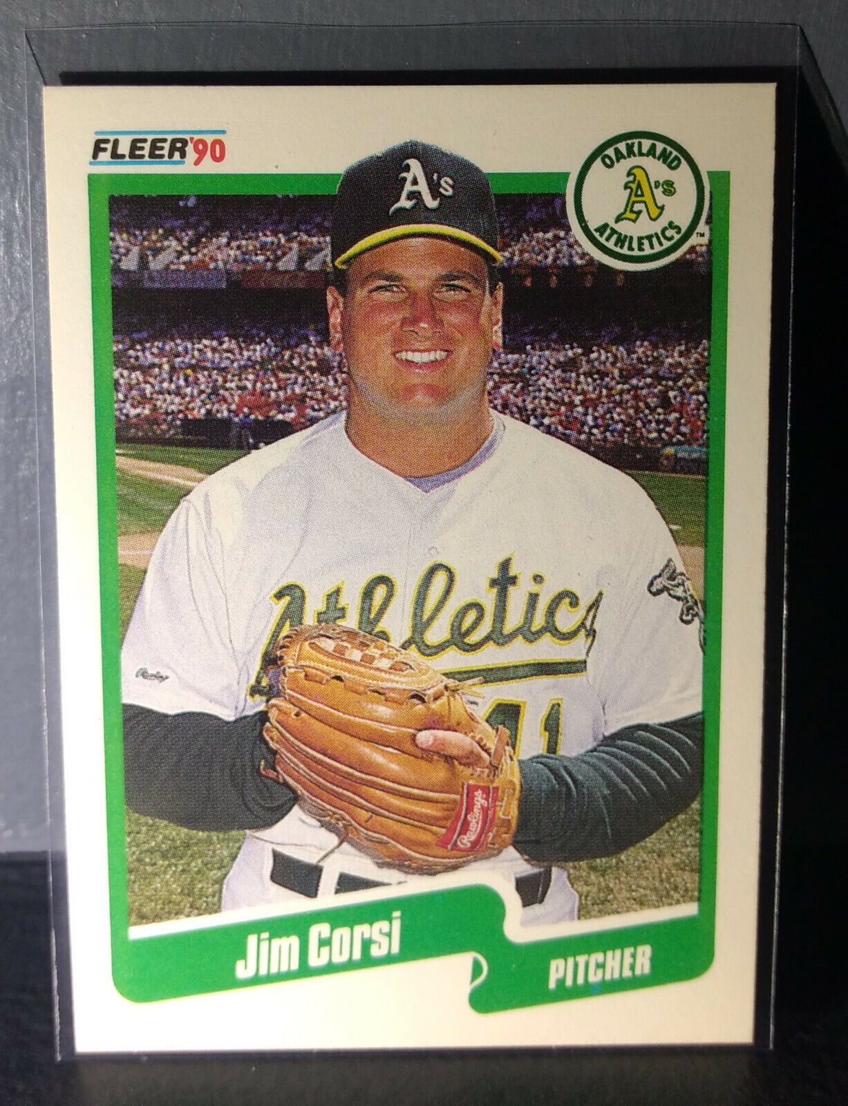 1990 Jim Corsi Fleer Baseball Card #4