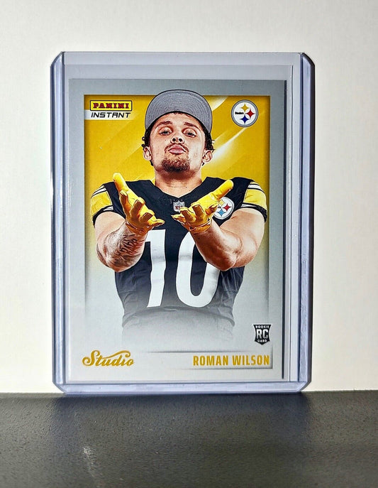 Roman Wilson 2024 Panini NFL Studio Rookies #26 Card Pittsburgh Steelers 1/1672
