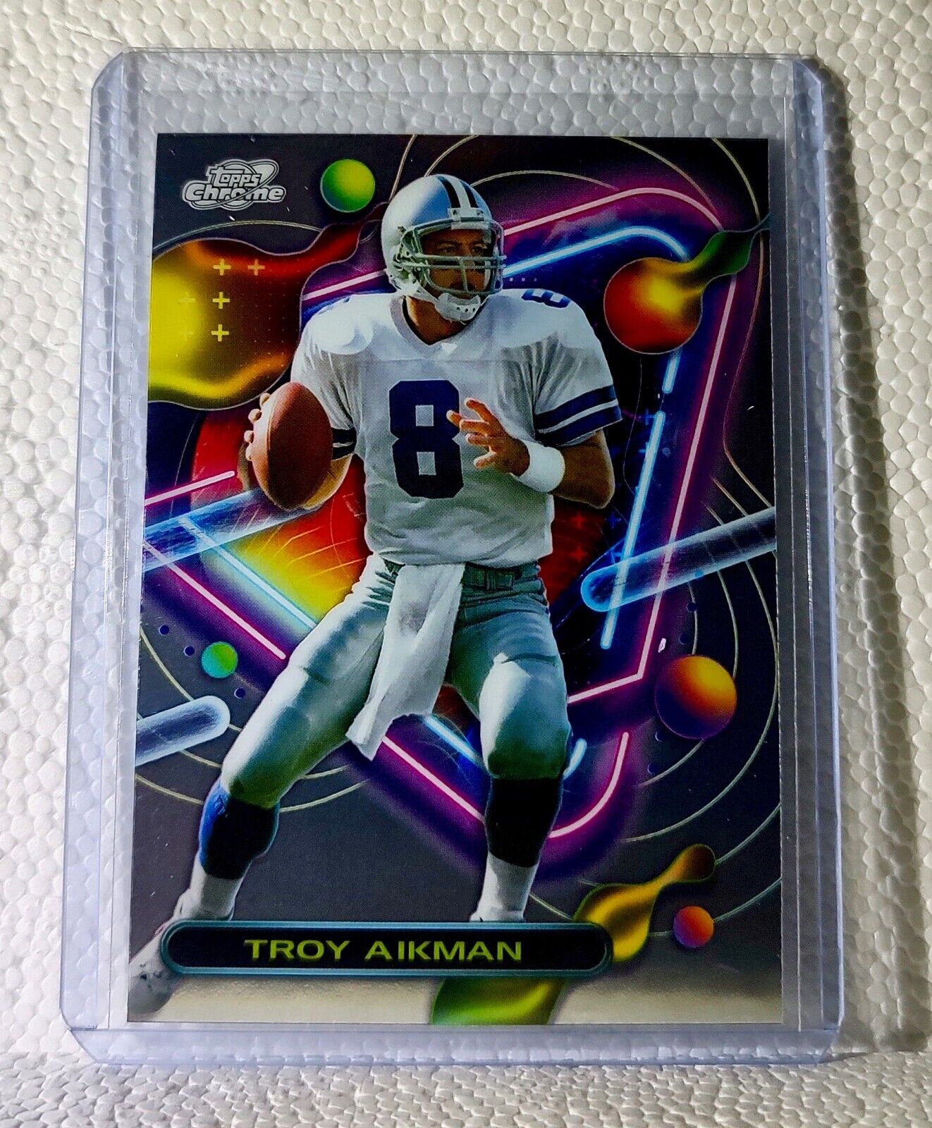 Troy Aikman 2023 Topps Chrome Cosmic NFL #264 Football Card Dallas Cowboys
