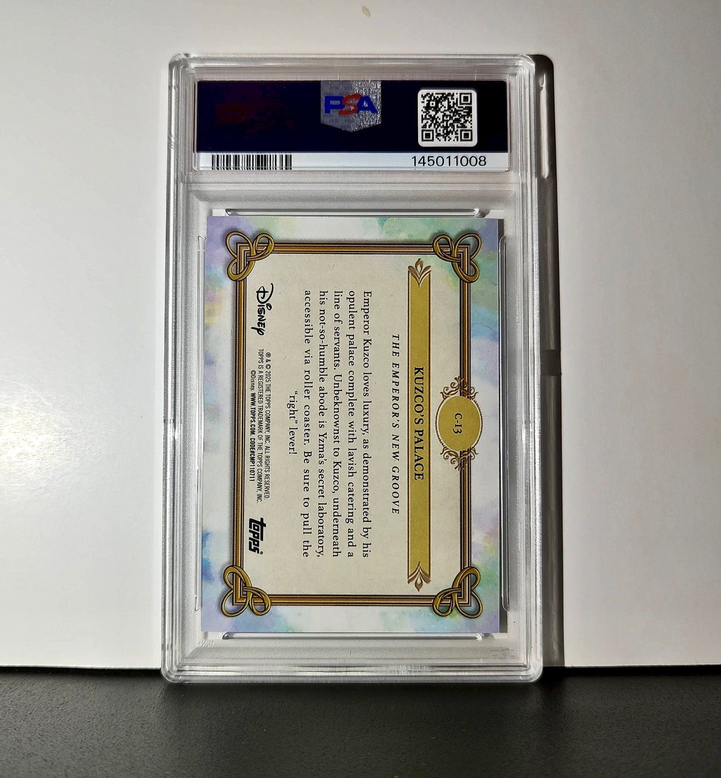 Kuzco's Palace 2025 Topps Disney #C-13 Card The Emperor's New Groove PSA 10