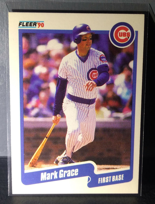 1990 Mark Grace Fleer Baseball Card #32
