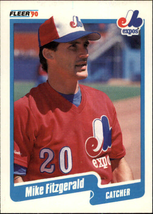 1990 Mike Fitzgerald Fleer Baseball Card #343
