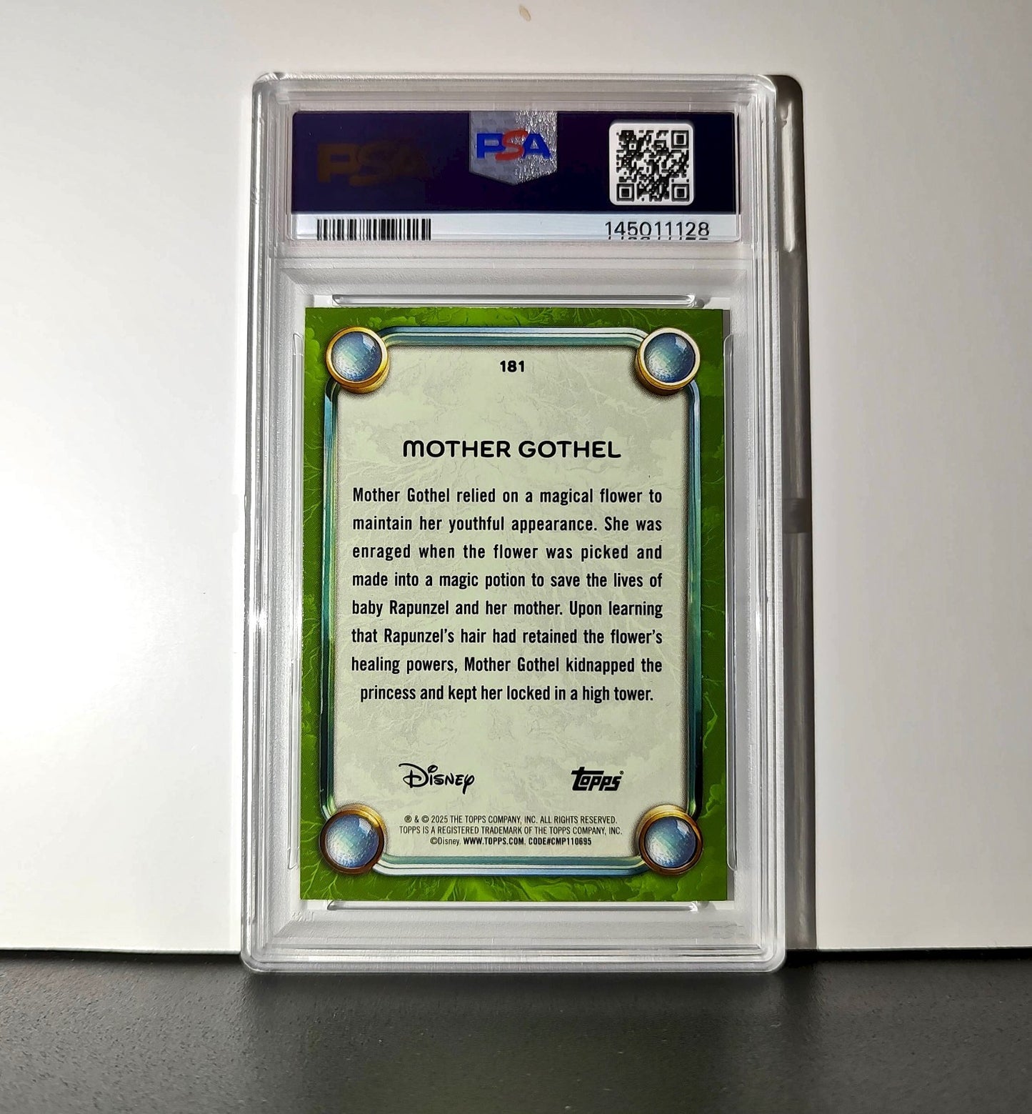 Mother Gothel 2025 Topps Disney Wonder #181 Card Tangled PSA 8