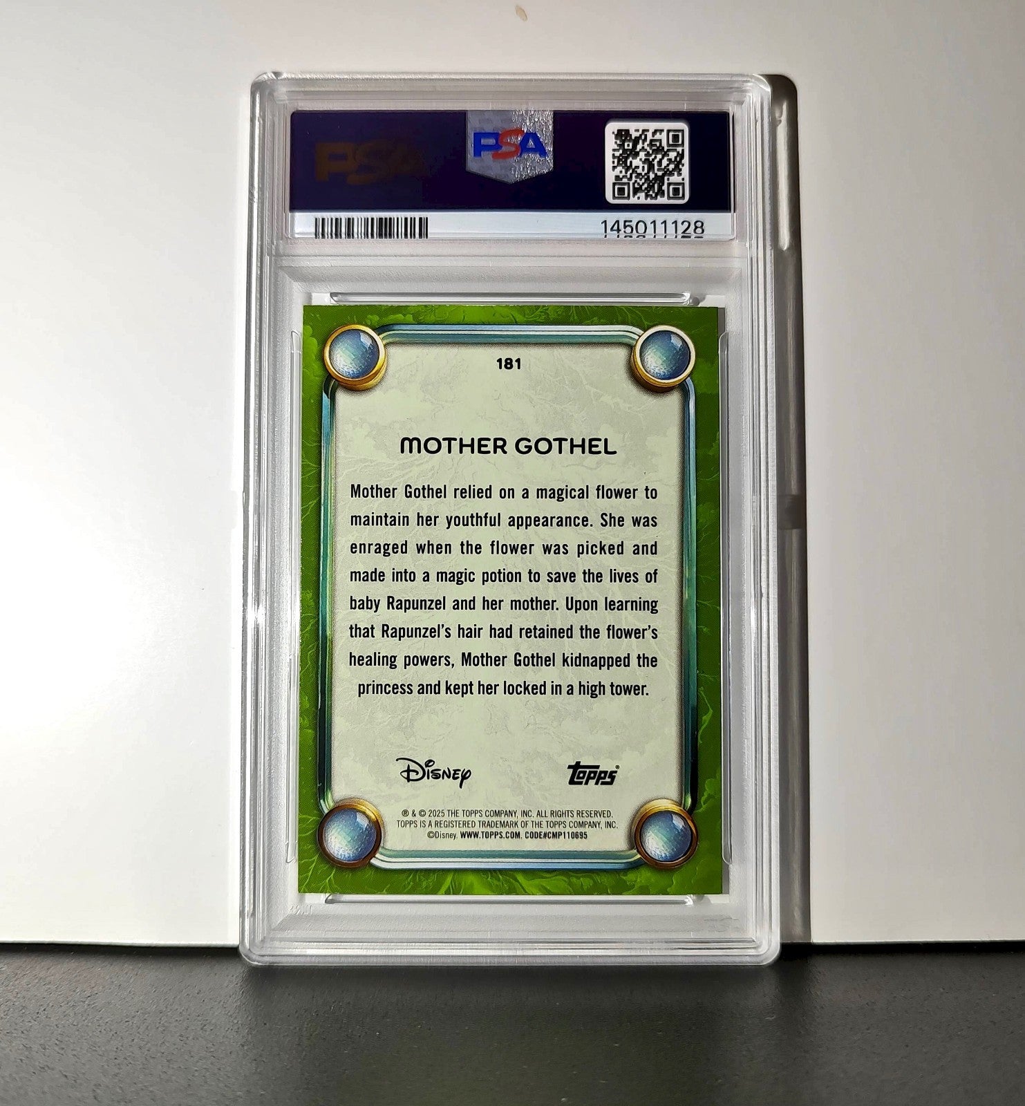 Mother Gothel 2025 Topps Disney Wonder #181 Card Tangled PSA 8