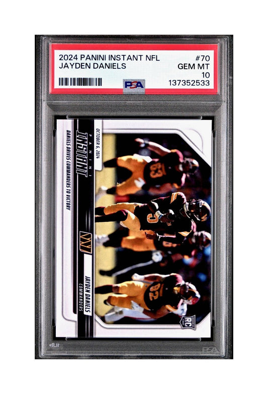 Jayden Daniels Rookie 2024 Panini Instant NFL #70 PSA 10 Gem Mint