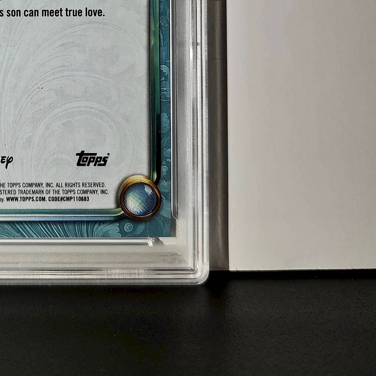 The King 2025 Topps Disney Wonder #112 Diamond Card Cinderella PSA 9