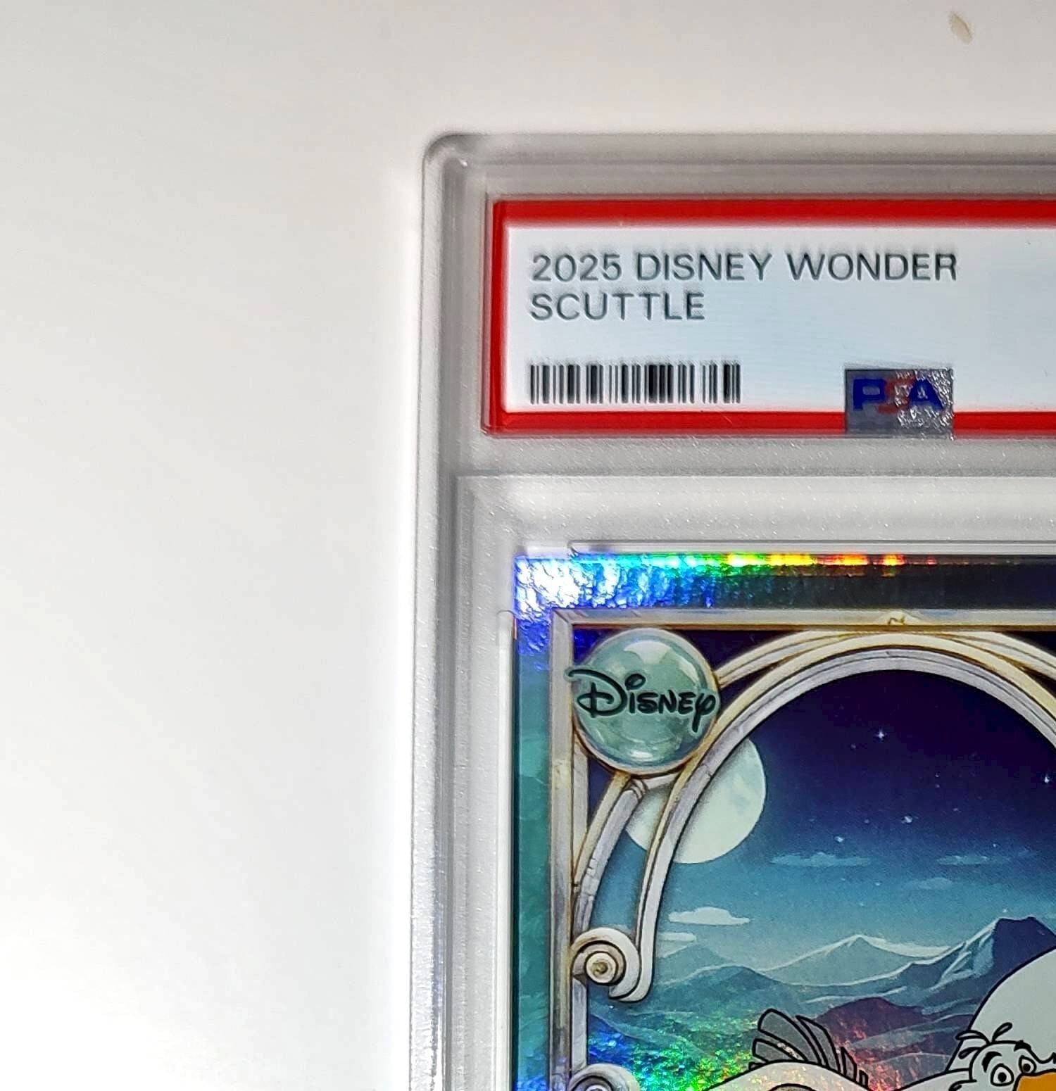 Scuttle 2025 Topps Disney Wonder #123 Diamond Card The Little Mermaid PSA 8
