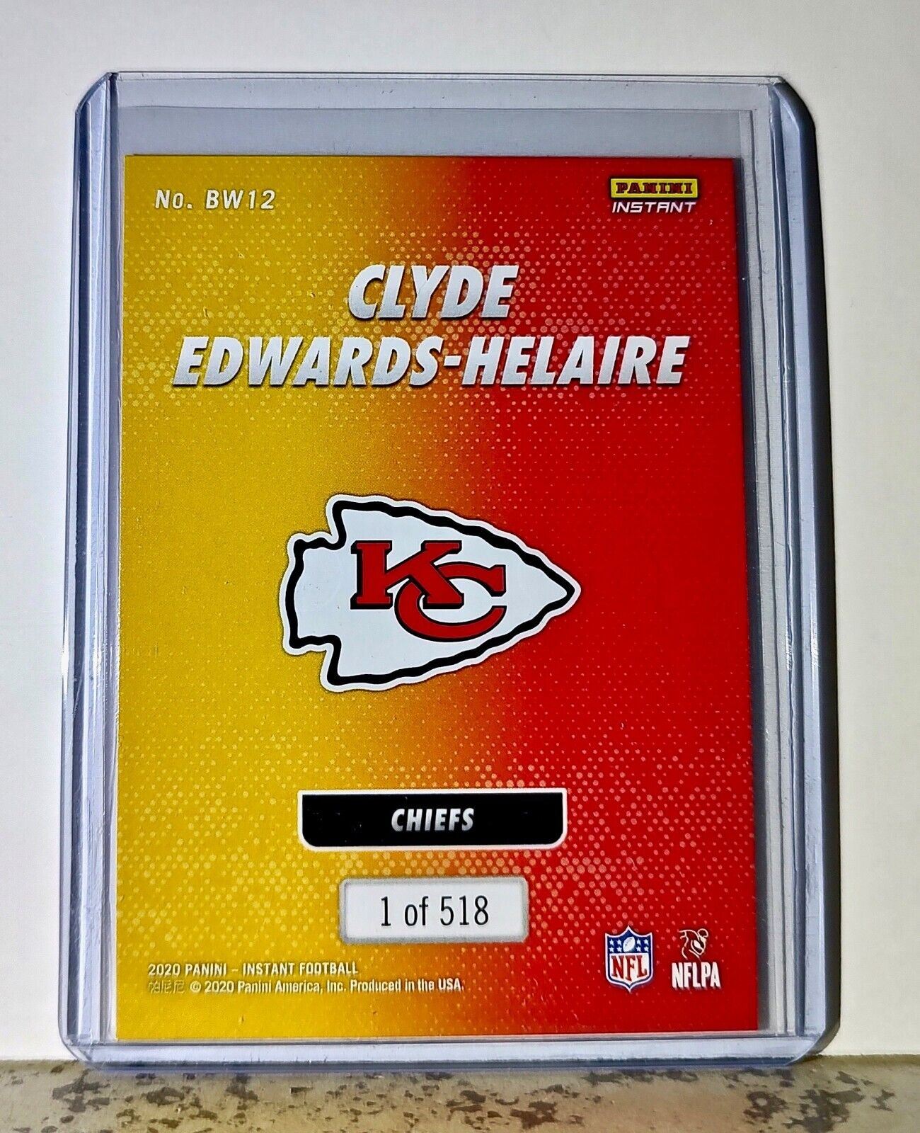 Clyde Edwards-Helaire 2020 Panini NFL #12 Black and White Rookies Card 1 of 518