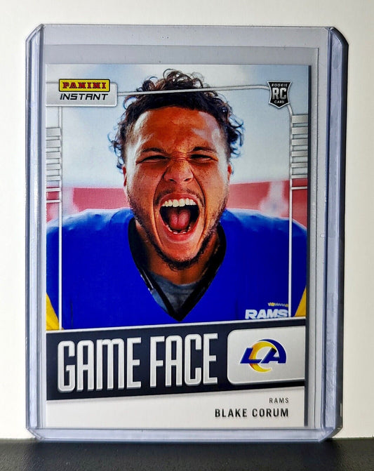 Blake Corum 2024 Panini Game Face #3 NFL Rookie Card Los Angeles Rams 1/331