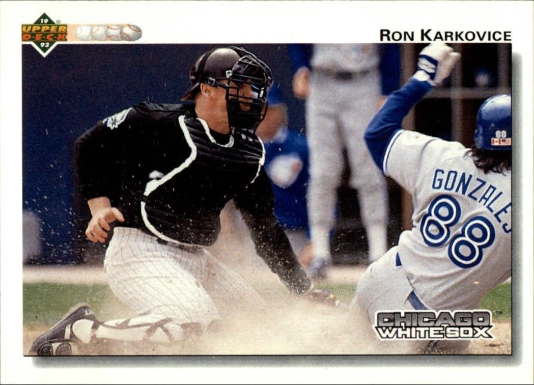 Ron Karkovice 1992 Upper Deck MLB #169 Baseball Card Chicago White Sox