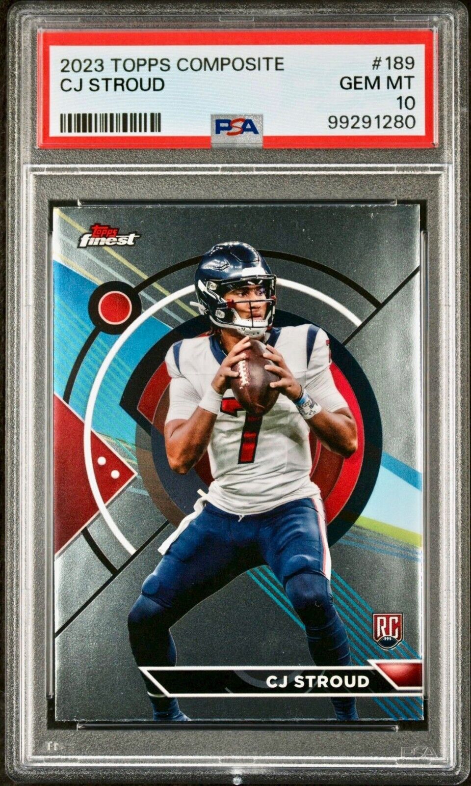 CJ Stroud 2023 Topps Finest Rookie NFL #189 Football Card PSA 10 Gem Mint