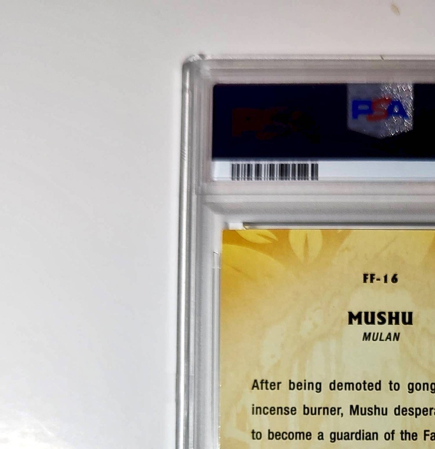 Mushu 2025 Topps Disney #FF-16 Furry Friends Card Mulan PSA 8
