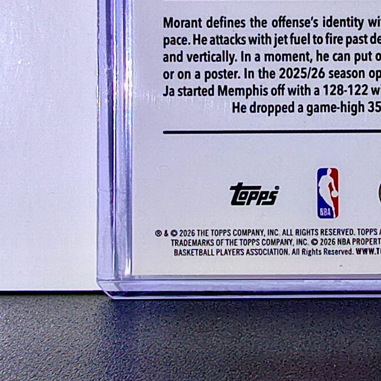 Ja Morant 2025-26 NBA Topps Chrome Update #29 Basketball Card Memphis Grizzlies