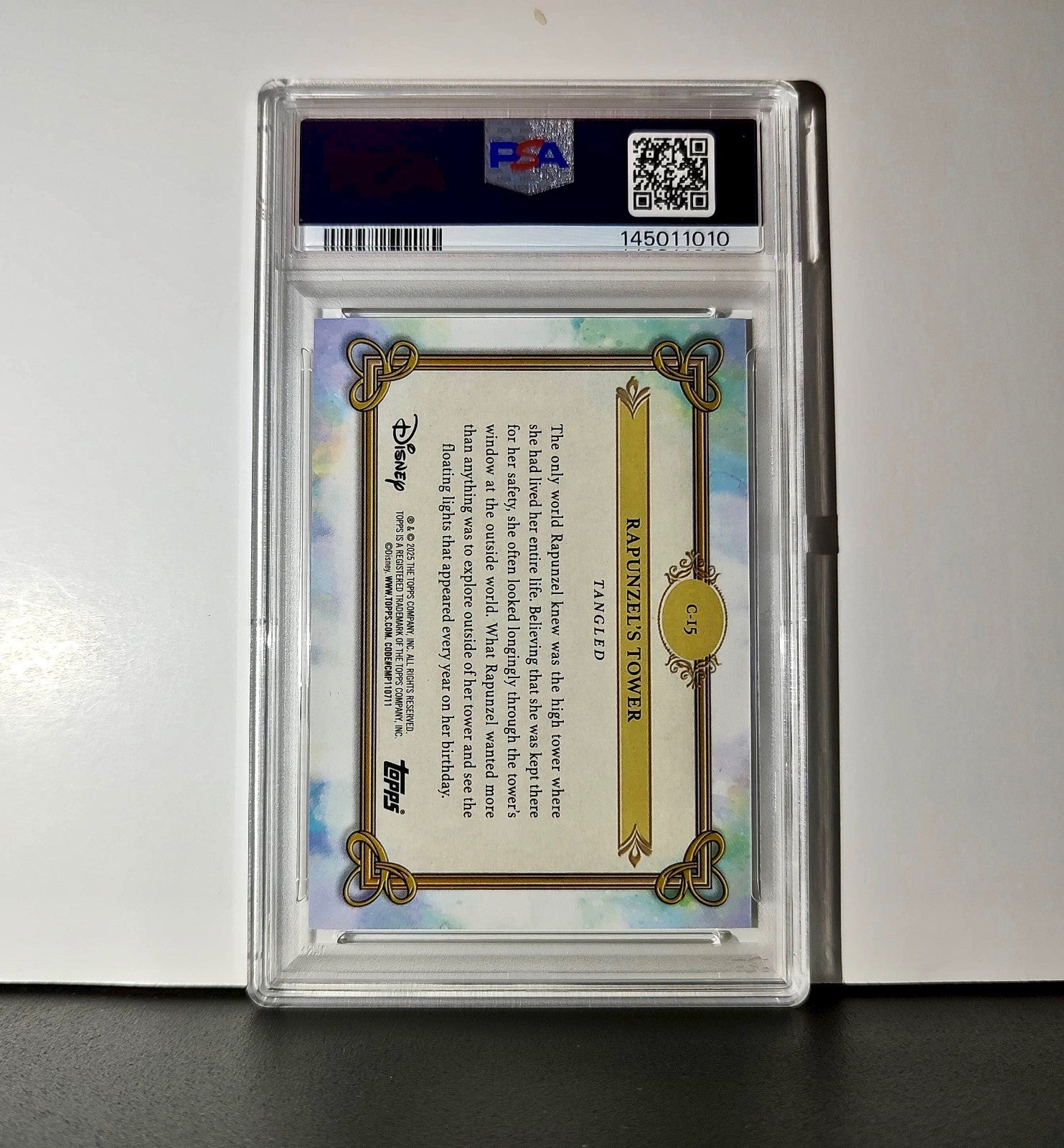Rapunzel's Tower 2025 Topps Disney #C-15 Card Tangled PSA 9