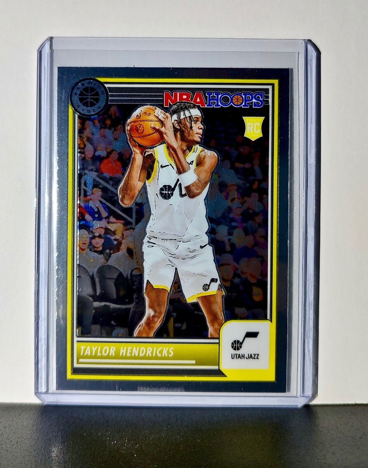 Taylor Hendricks 2023-24 Panini Premium Stock NBA Hoops #222 Rookie Card Jazz