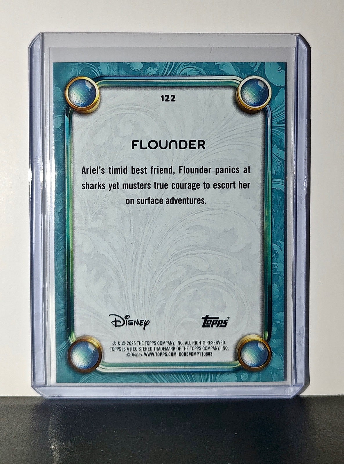 Flounder 2025 Topps Disney Wonder #122 Diamond Card The Little Mermaid
