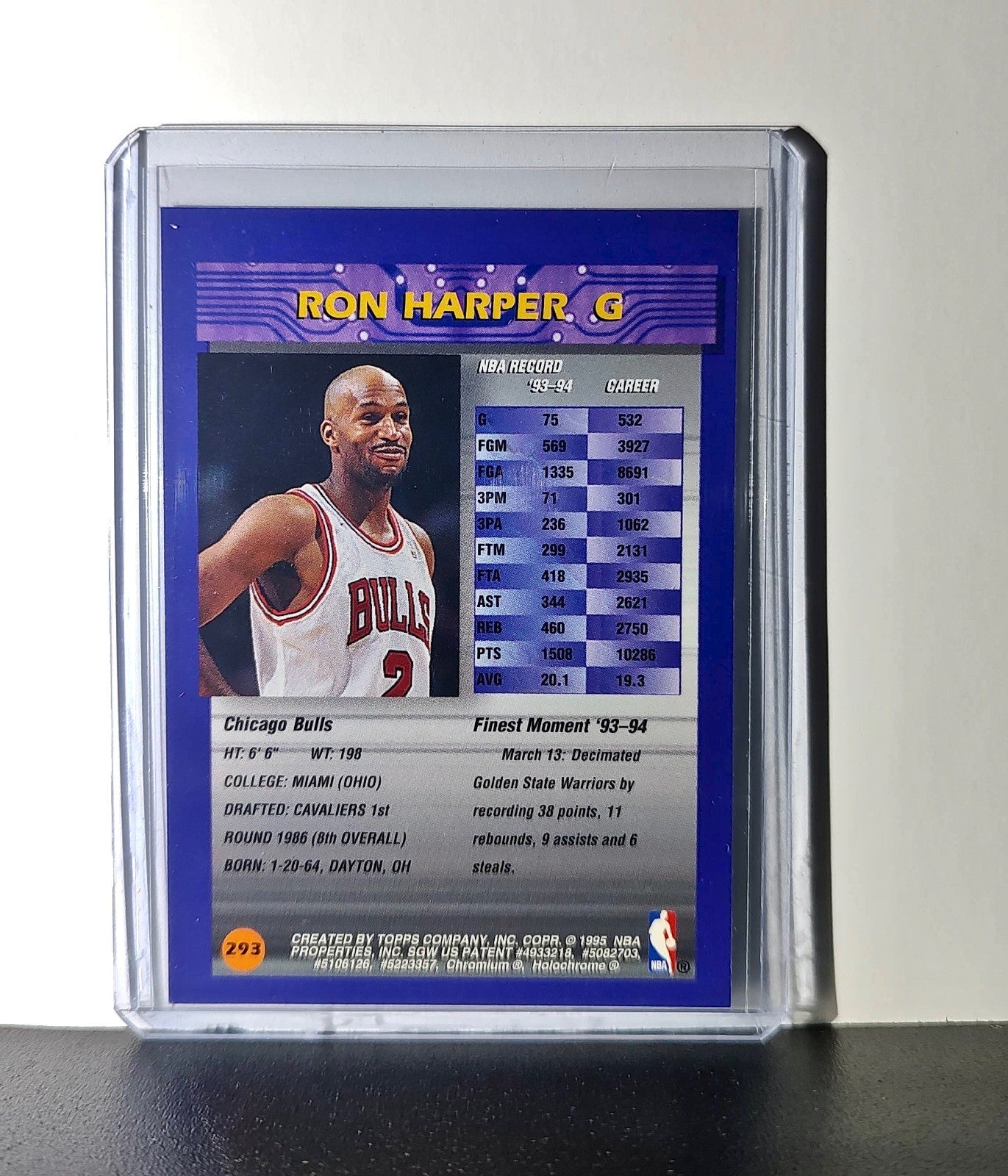Ron Harper 1994-95 Topps Finest #293 Basketball Card