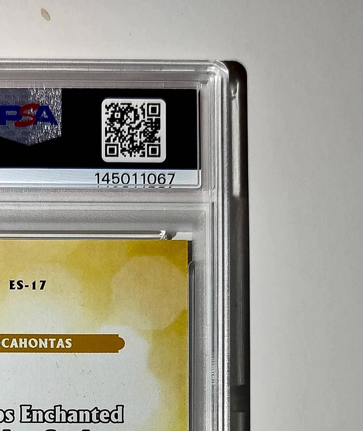 Pocahontas 2025 Topps Disney #ES-17 Enchanted Sticker Card Pocahontas PSA 9