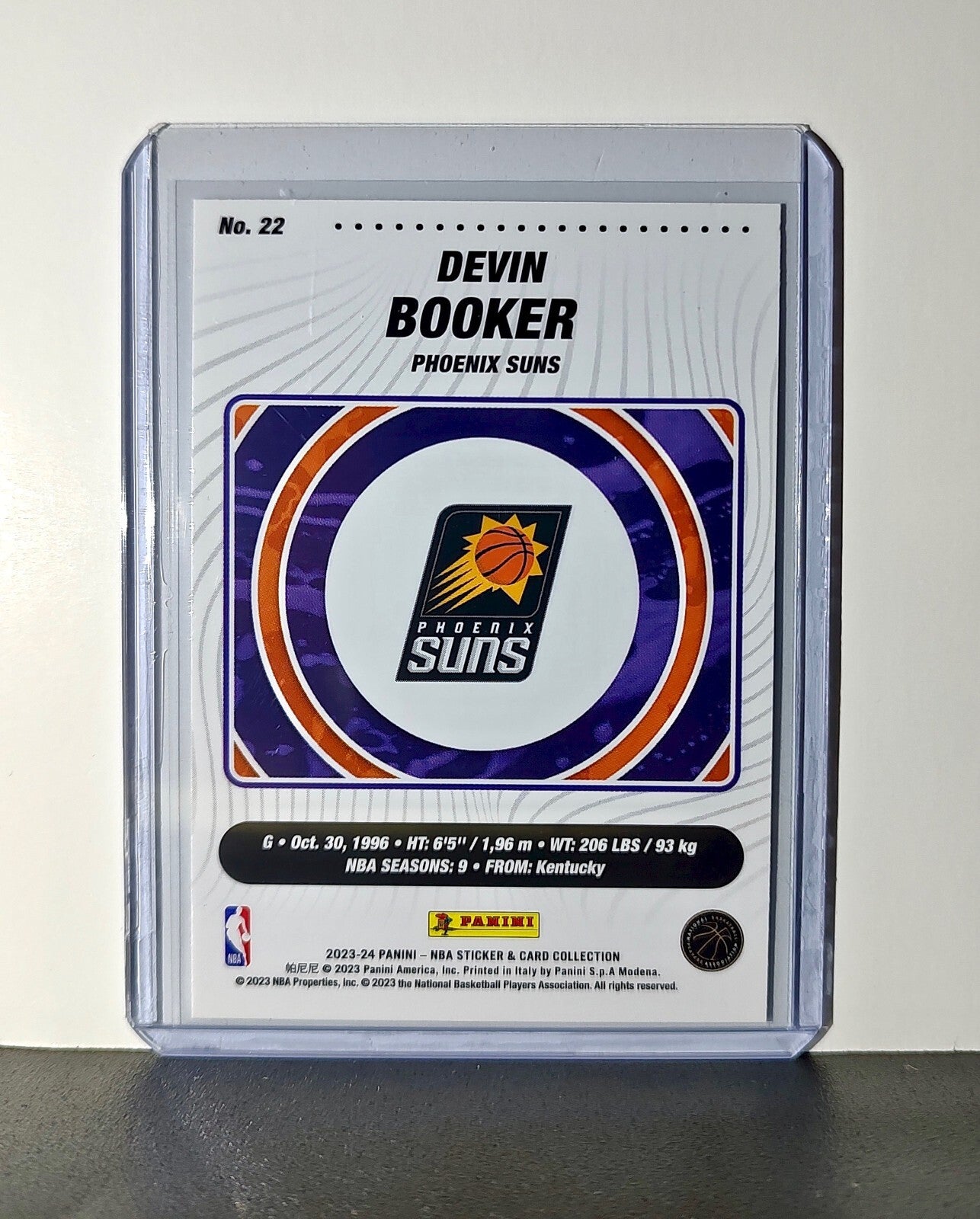 Devin Booker 2023-24 Panini NBA #22 Sticker Card Phoenix Suns