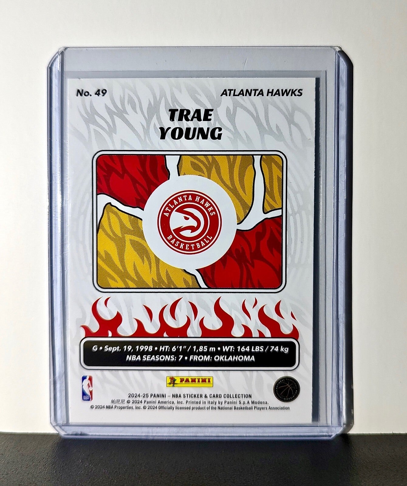 Trae Young 2024-25 Panini NBA #49 Sticker Card Atlanta Hawks