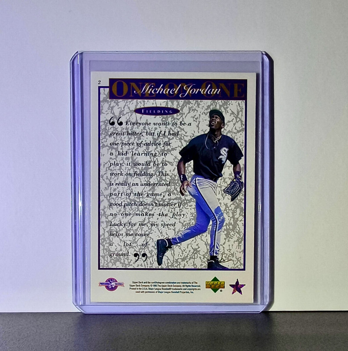 Michael Jordan 1995 Upper Deck Minors One on One #2 Card Chicago Bulls