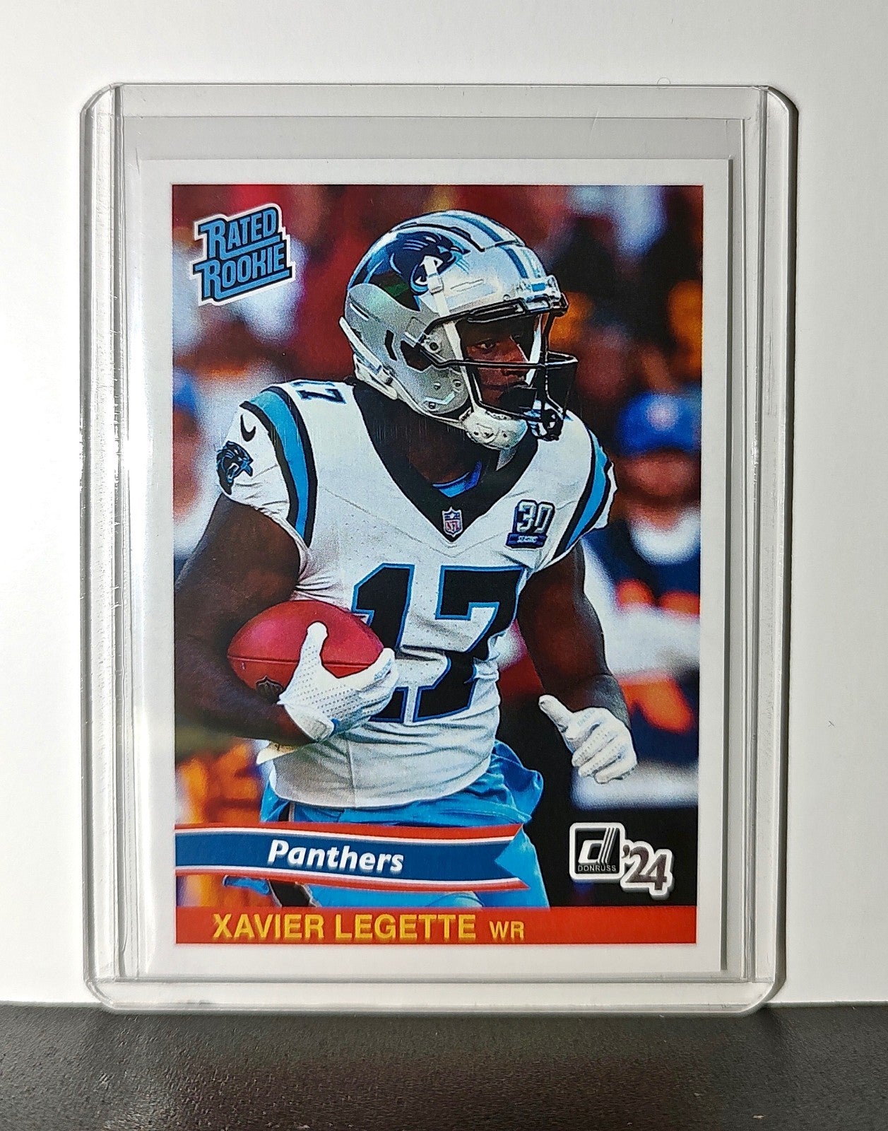 Xavier Legette Rookie 2024 Panini Rated Rookie Retro NFL #24 Panthers 1 of 890