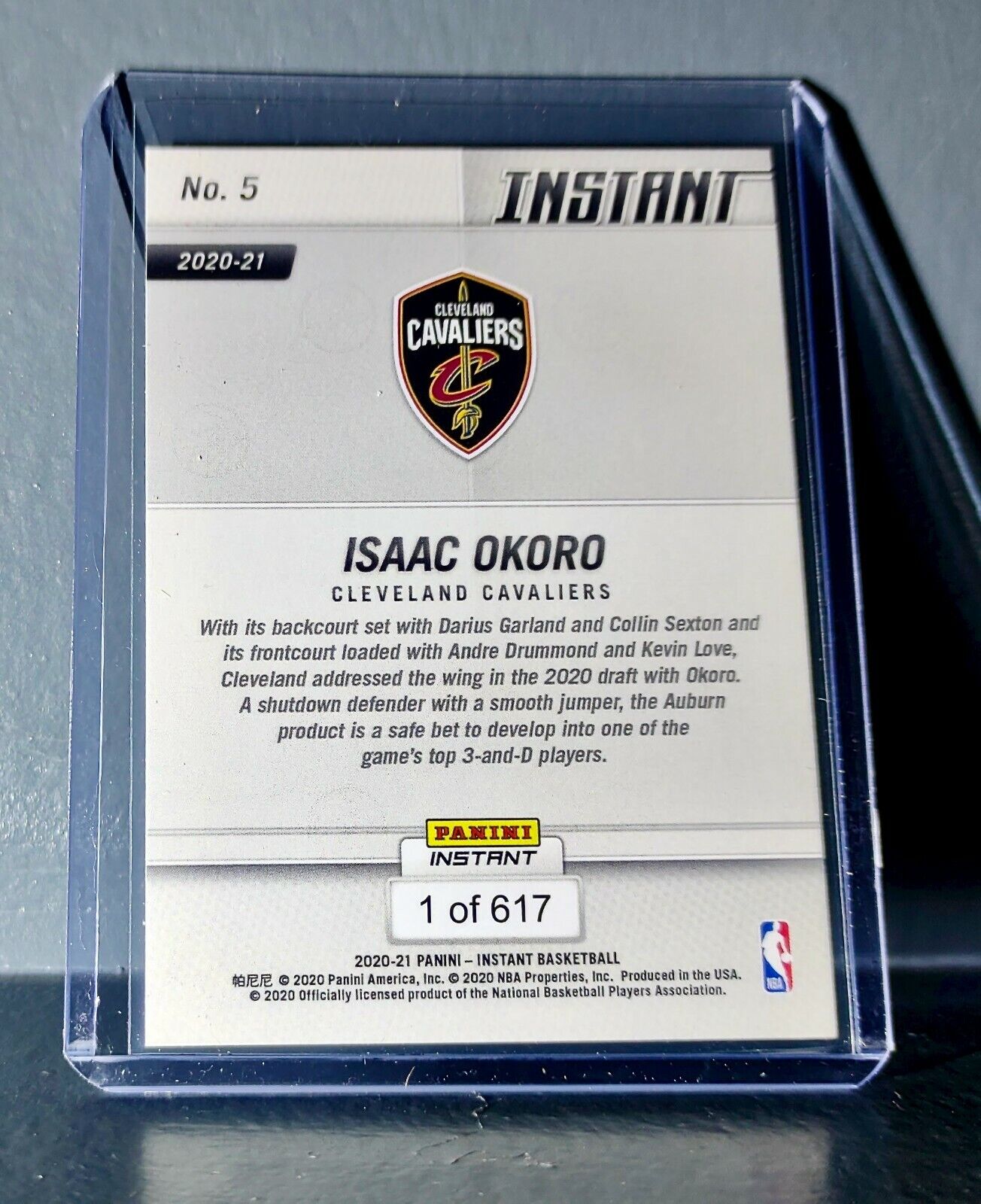 Isaac Okoro 2020-21 Panini NBA Tip-Off #5 Basketball Rookie Card 1 of 617