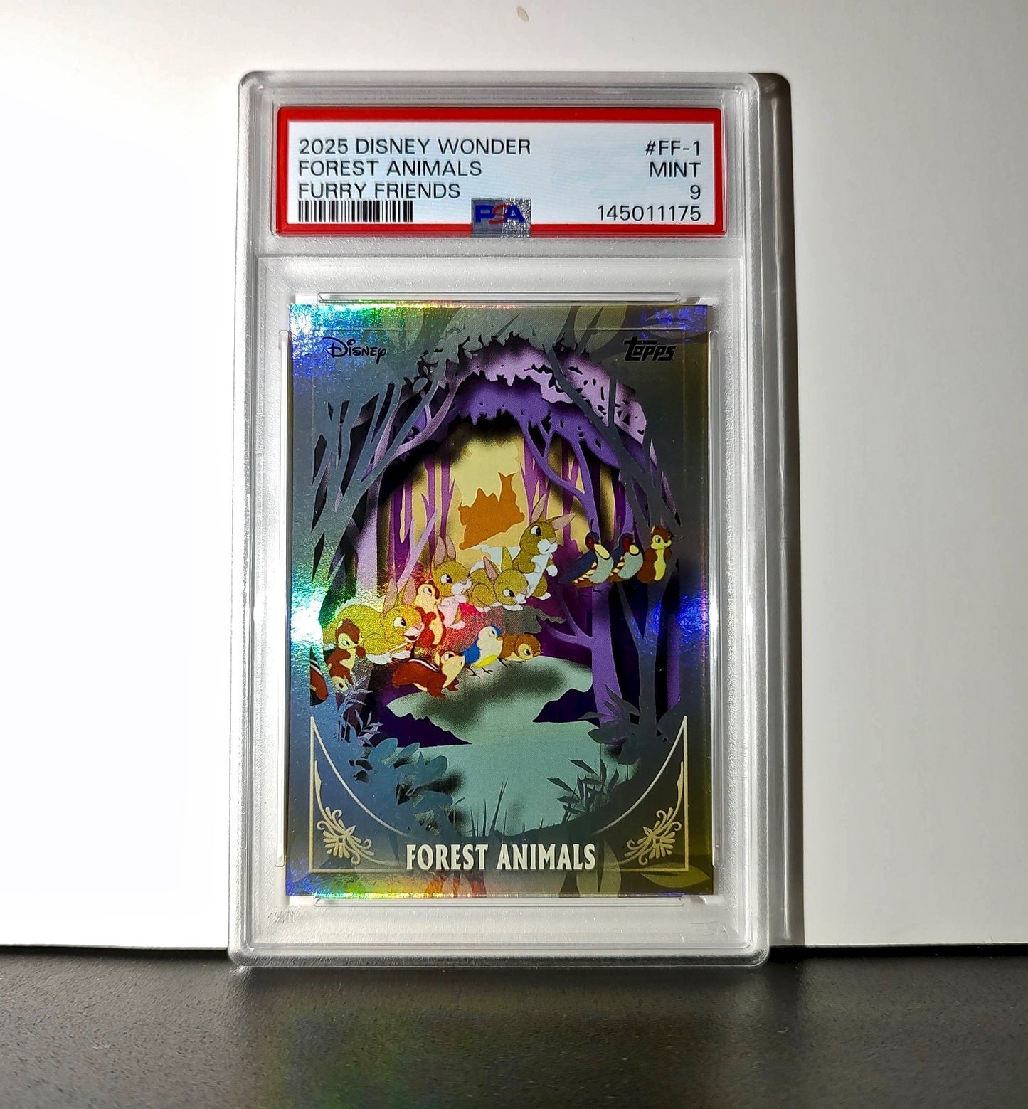 Forest Animals 2025 Topps Disney 2025 Topps Disney #FF-1 Furry Friends PSA 9