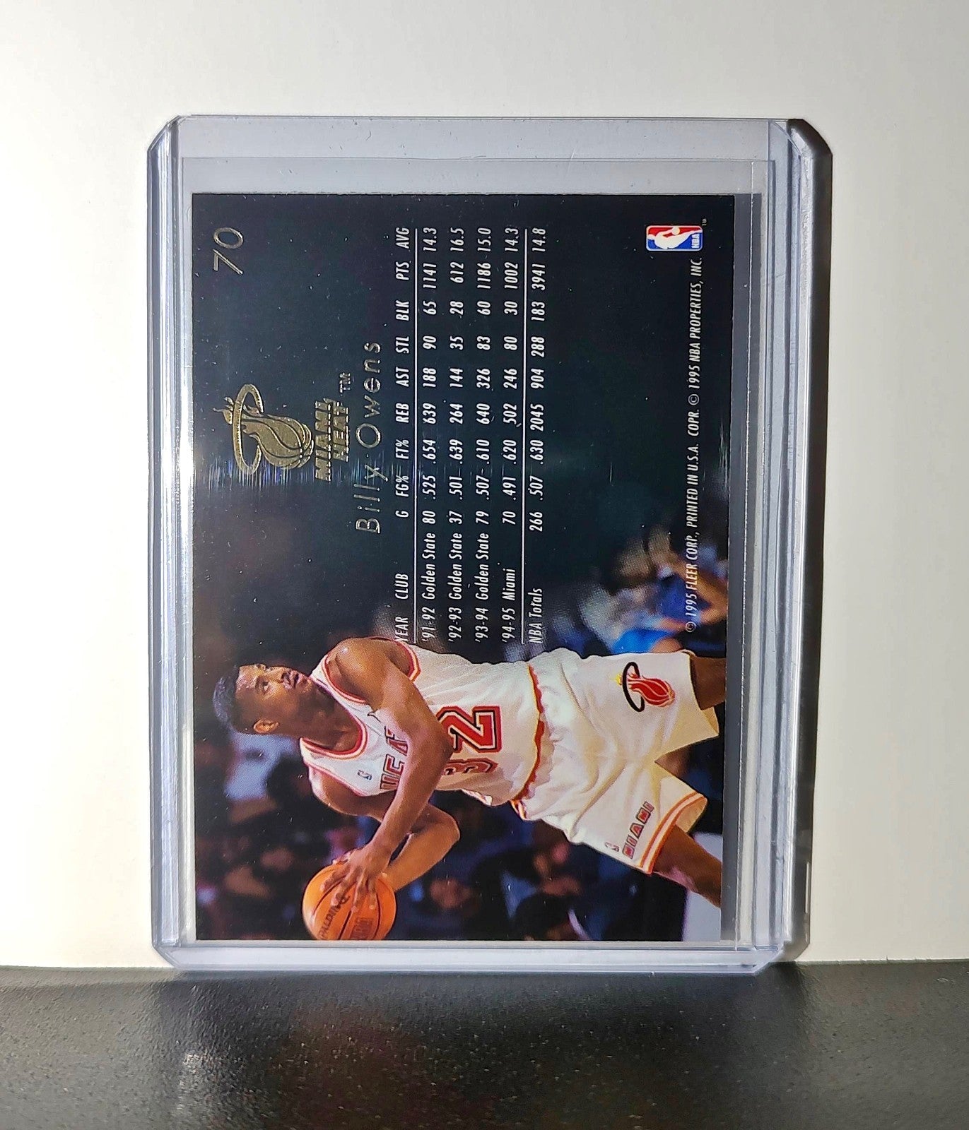 Billy Owens 1995-96 Flair NBA #70 Card Miami Heat