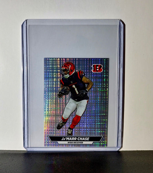 Ja'Marr Chase 2024 Panini NFL Sticker #136 Foil Cincinnati Bengals