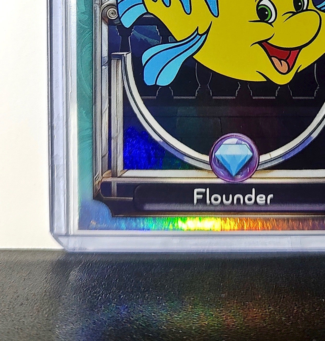 Flounder 2025 Topps Disney Wonder #122 Diamond Card The Little Mermaid