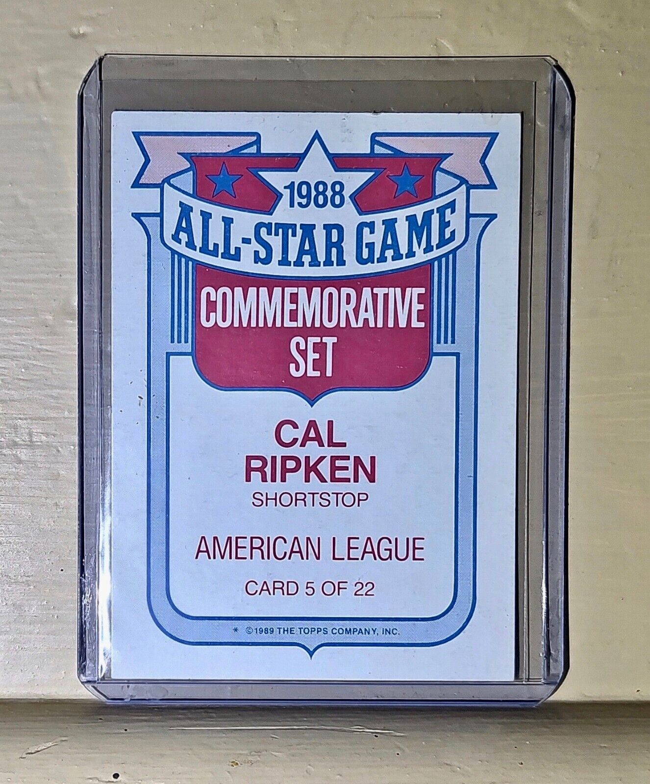 1989 Cal Ripken Topps Baseball All-Star Game Card #5