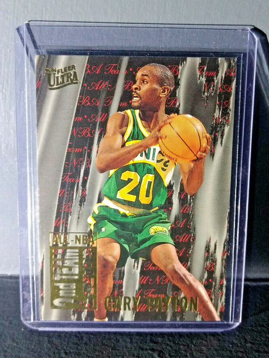 1995-96 Gary Payton Fleer Ultra All-NBA Team #9 Basketball Card