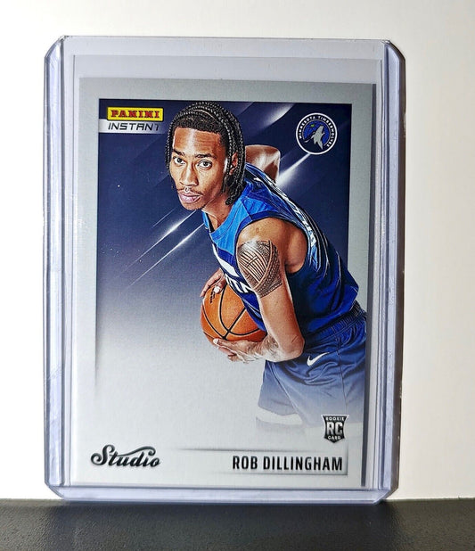 Rob Dillingham 2024-25 Panini NBA Studio #39 Rookie Card Timberwolves 1/275