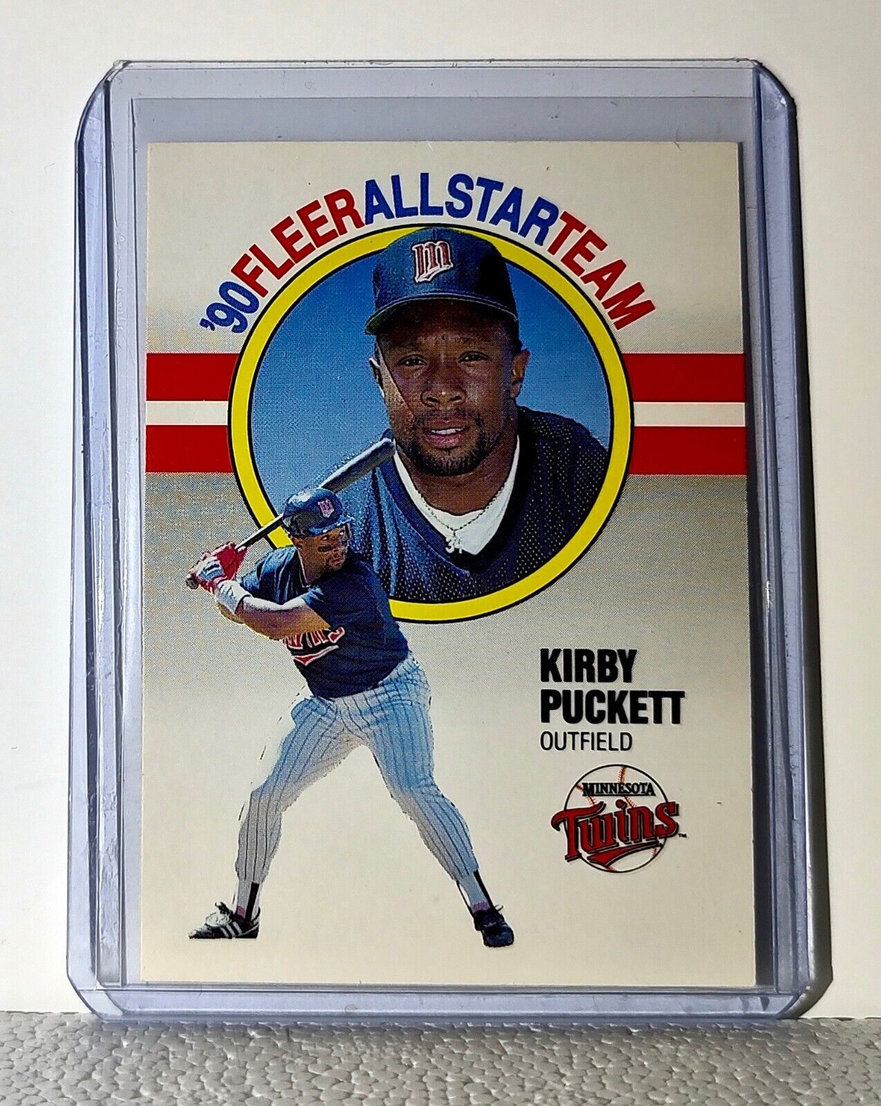 Kirby Puckett 1990 Fleer MLB #7 All-Star Team Baseball Card Minnesota Twins