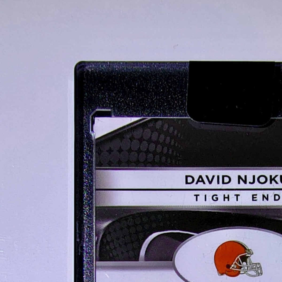 David Njoku 2025 NFL Topps Chrome Black Blue Refractor Autograph Card 116/150
