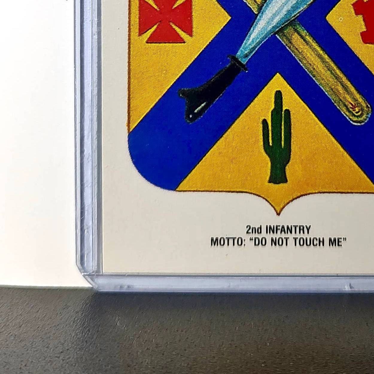 2nd Infantry Motto: Do Not Touch Me 1991 Topps Desert Storm #16 Sticker