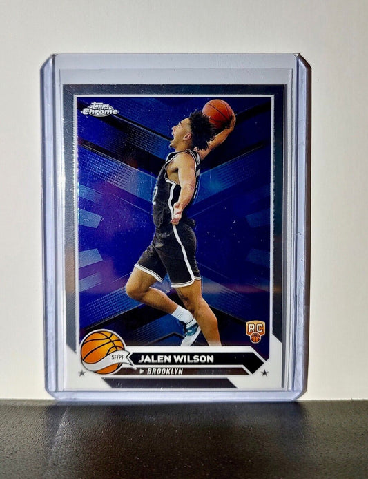 Jalen Wilson 2023-24 Topps Chrome NBA #61 Card Brooklyn Nets